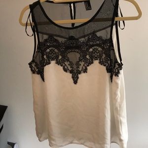 Black and white blouse